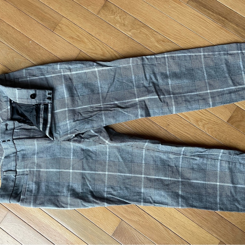 Banana Republic Black and White Checkered Pants